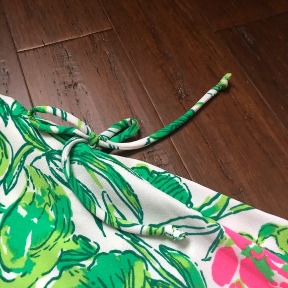 Lilly Pulitzer Pearl Romper in Flamingo - Picture 3 of 5